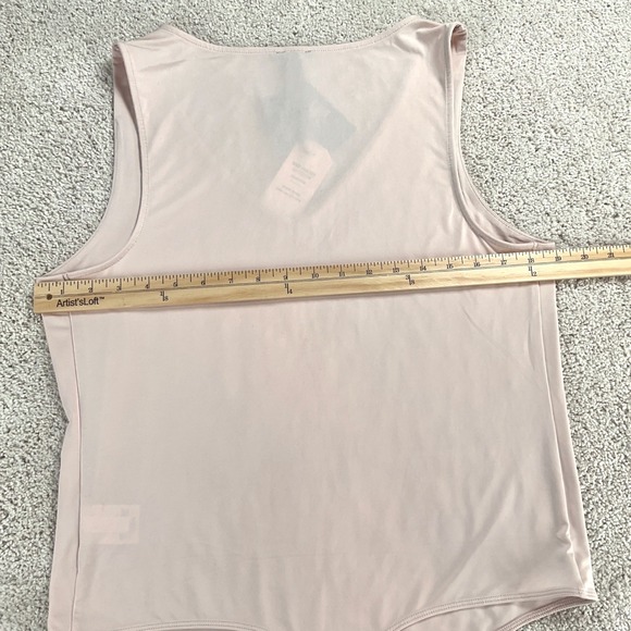 Express Body Contour Compression V-Neck Thong Bodysuit Blush Pink XL NEW - Picture 7 of 7